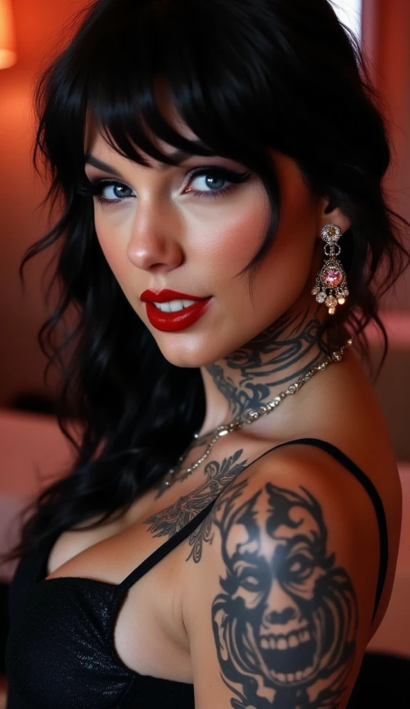 Alison Tyler, corpo todo, with your hand in your hair, olhos azuis, lingerie sexy branca e rosa, Corpo perfeito, ajoelhado, Peitos grandes, grande saque, parted lips, pin up tattoo old school style white background sketch bold lines