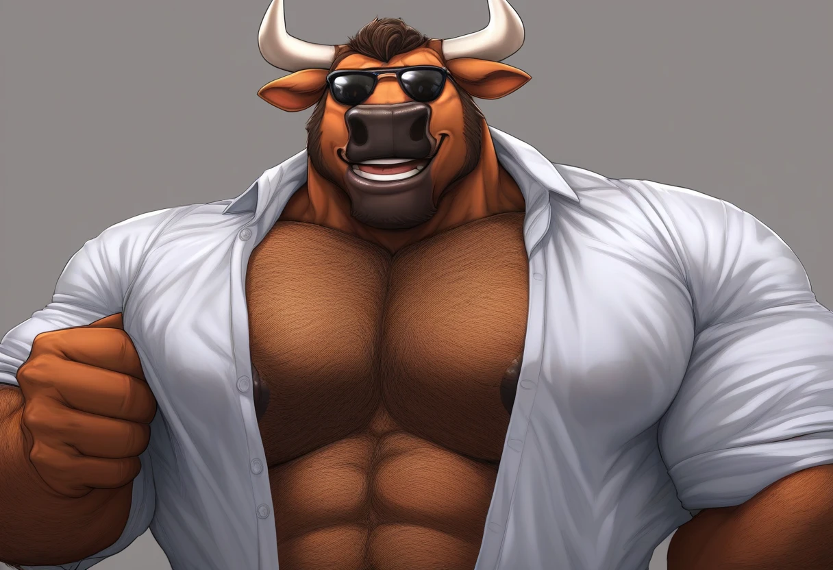(((Moose))), (((open shirt))), ((blue jeans pants)), (((full body portrait))), showing pecs, showing chest, male, solo, adult, muscular abs, big pecs, nipples, older, detailed muscles, strong muscles, huge muscles, brown hair, (((lying down in bed))), (bedroom background), detailed face, smiling, muscular chest, muscular, (happy face), looking at viewer, bodybuilder body, hunk, beefy, night, body hair, hairy chest, by bruteandbrawn, by raccoon21, by personalami, by chunie, by kenket, (intricate, high detail, film photography, soft focus, RAW candid cinema, photorealism, realistic, photorealistic, analog style, subsurface scattering, masterpiece, best quality, ultra realistic, 8k)