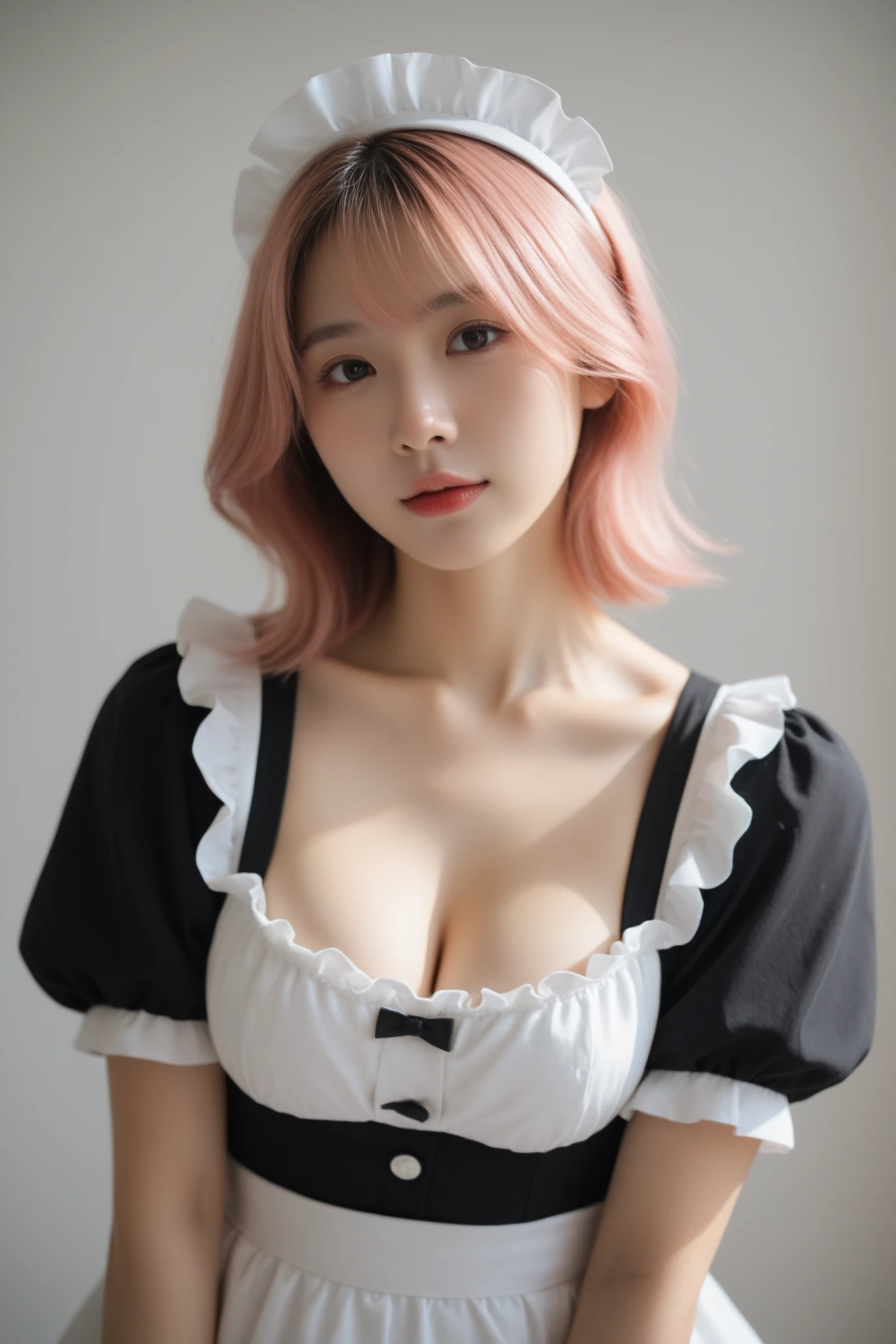Mujer arafed con un vestido blanco y negro con una oreja de gato., cruel korean gothic girl, chica anime en la vida real, chica anime cosplay, ulzzang, pale red, anime cosplay, muy hermosa linda catgirl, traje de mucama, sakimichan, hermosa joven gatita, hermosa criada, muchacha coreana, cosplay, amoranto, con el pelo largo y rojo, Lalisa, cara de Lalisa de Blackpink, Lalisa Manoban
