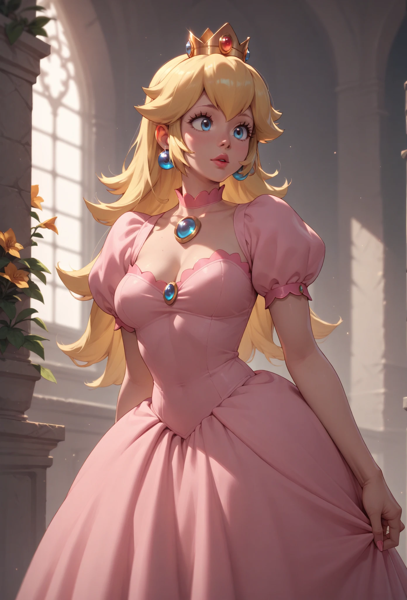 Make her chest larger