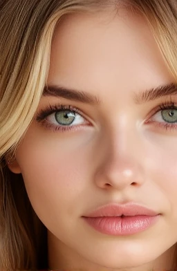 Create a blonde girl, green eyes, perfect face, ultra details,Young, high resolution maximum quality, many realistic details