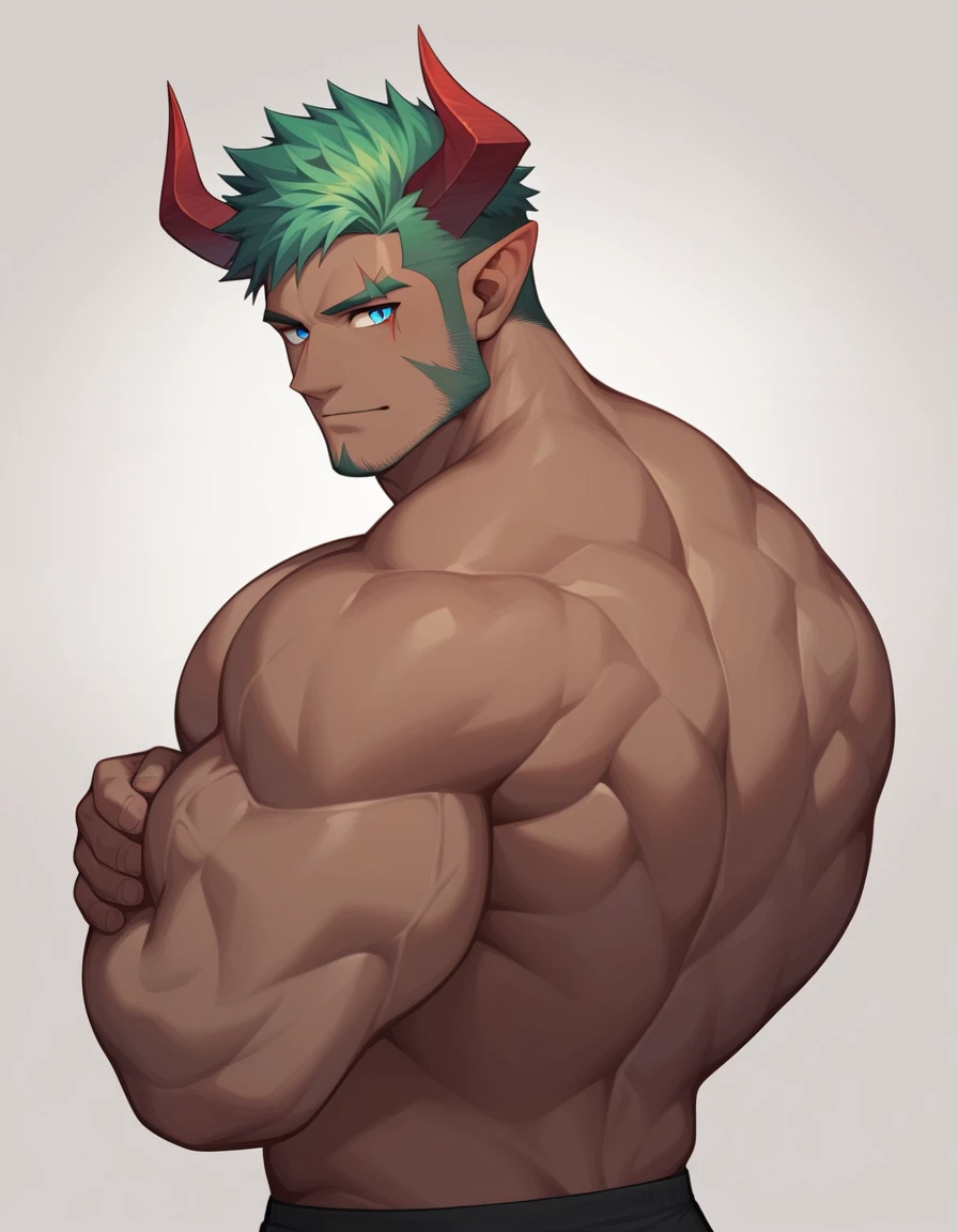 (master part, best quality:1.2), cowboy shot, sozinho, Foco masculino, 1st grade, Sukuna, masculin face, luvas pretas sem dedos, tatuagem_em_hiace, manly, parte superior do corpo, big chest, big arms, tatuagem_ryoumen, topless, hand, palm, detalhes intrincados, ultra detalhado, foco ocular, pink hair, latex thong, sukuna Entangled among tentacles, Big nipples, pink nipples,