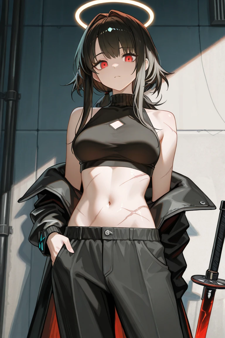 1girl, zombie, undead, white hair, stiches, ripped clothes, wasteland, dull eyes, cute