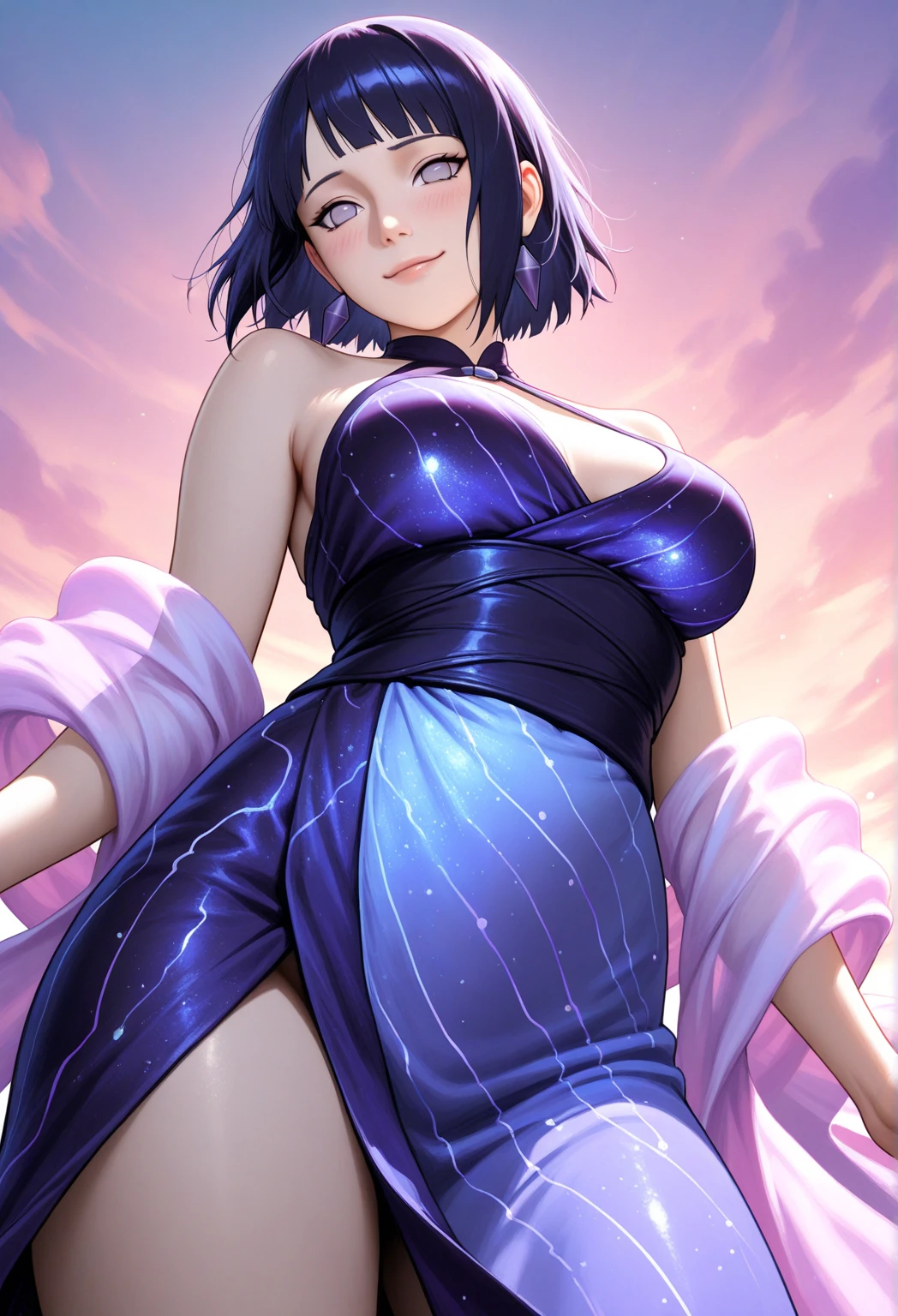 Nico robin, one piece, black hair, blue eyes, large breasts, hair slicked back,
BREAK (long sleeves, purple jacket, open clothes, sweater, coat, eyewear on head, ribbed sweater, purple sweater:1.2)
BREAK looking at viewer, smile, closed mouth, upper body, crossed arms,
BREAK ((anime girl)), best quality, expressive eyes, perfect face, (masterpiece), best quality, expressive eyes, perfect face, ((best quality)), ((ultra-detailed)), ((an extremely delicate and beautiful)), perfect eyes, perfect body, ((synmetry eyes)), beautiful eyes, ((thick thighs)), shiny skin, soft skin, ((synmetry body)), ((perfect body)),