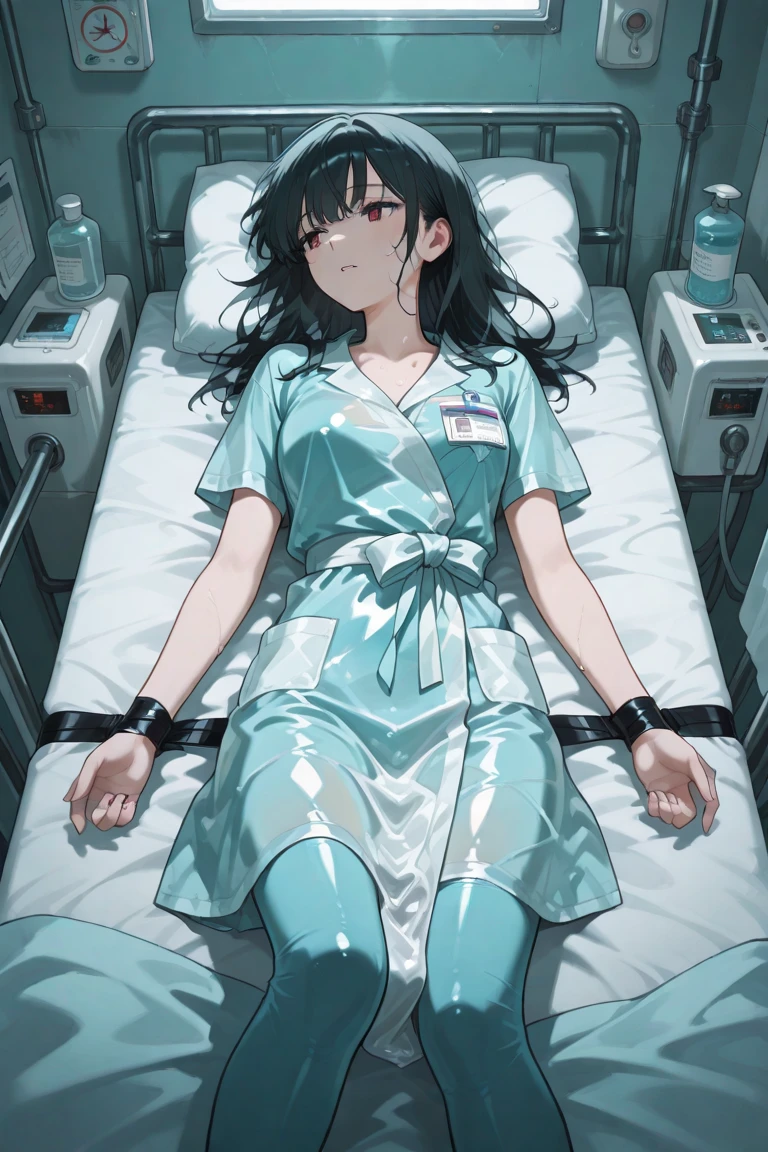 (give a score of 9_give a score of 8_give a score of 7)
masterpiece, highest quality, best quality, view from top down, see the whole body, surgical lamps shine from the ceiling,
1 women, solo, in one hospital, in the operating room, a pregnant woman, about 10 months pregnant, open her belly, her stomach was revealed, a pregnant woman has a radiant, wrinkle free stomach, she had a look of pain and suffering on her face, frown, surgical cap, lying on the operating bed, lie on your back, lying with arms spread out, spread your arms out, wide, bare stomach, the skin of the abdomen is bright, show your belly, look at her pregnant belly, the head of the navel is visible, cloth covering both legs, sleep with your legs wide open, big breasts, nipples visible, long slender beautiful legs, don't put your hands on your stomach, she had a difficult birth, her birth doctor told her she would have to have a caesarean section because she was having trouble giving birth, she asked the female doctor to give her a caesarean section, a scene in the operating room shows a pregnant woman suffering from a difficult birth