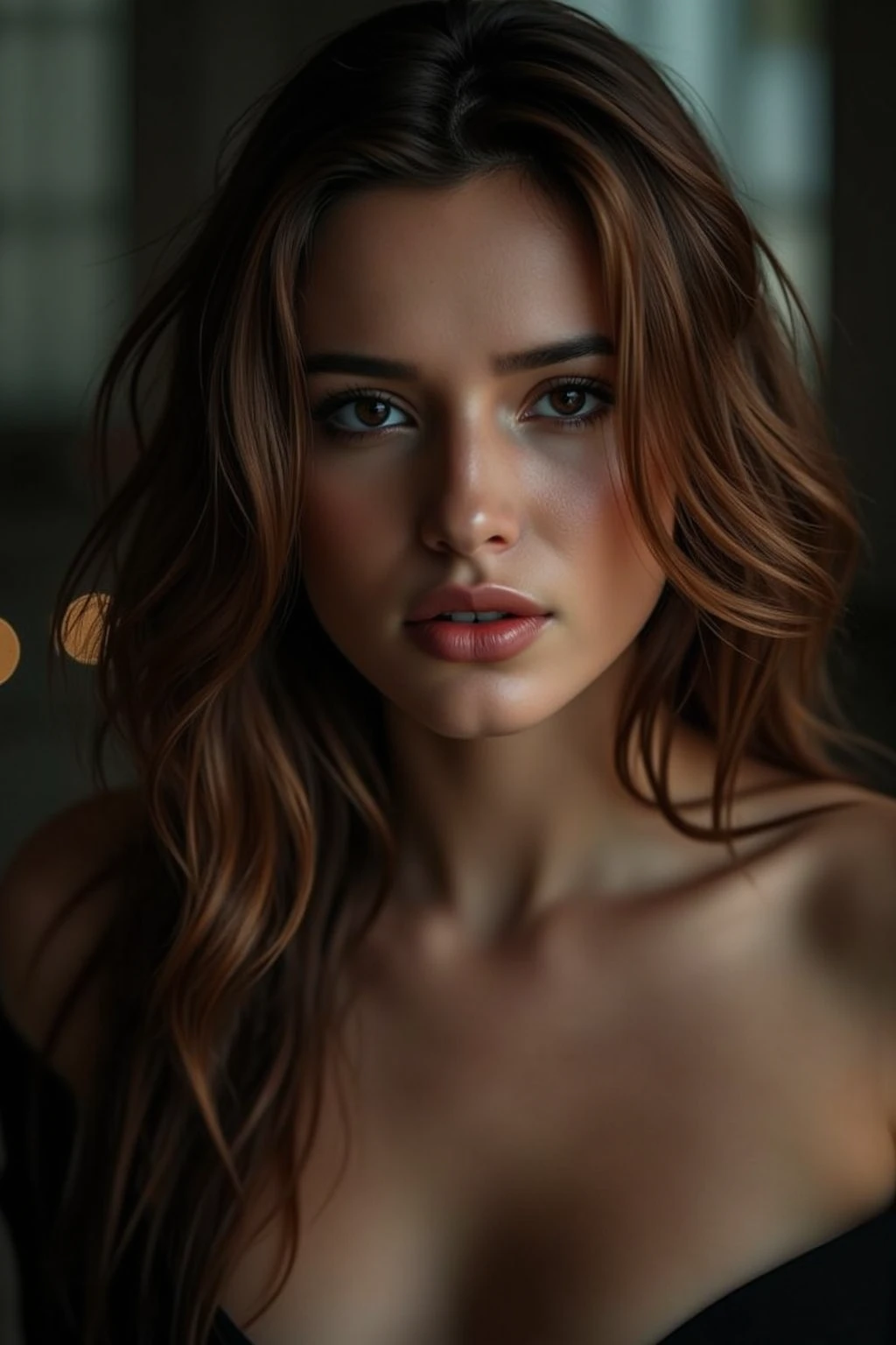 (((ultra realistic))), Half torso Photo, masterpiece, top quality, (Ultra detailed face and eyes:1.3),1 divine goddess, 1 girl, looking from side, astonishing beauty, ultra beautiful cat eye makeup, seductive smile, seductive queen, (special attention to skin detail: 1.2),  Ultra detailed eyes, Erotic atmosphere, beautiful golden flowy hair, strong jaw line, perfect geometry, detailed background, depth in field, sharp focus on details, intrinsic details, realistic photo