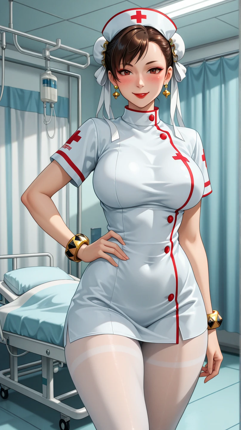 nurse uniform,hospital, latex nurse suit,nurses,busty,elbow gloves,labcoat,silverhair woman,azure eyes , gigantic boobs ,medical instruments,asian nurse,two nurses,speculum,examination room,oversize boobs, ,big ass ,strap on, lay on table ,legs spreaded,giving birth,gyno chair , dentist,Milf,pregnant