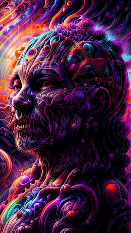 a monster :1.3 , Vibrant neon colors clash and meld together, forming an electrifying visual representation of breakcore's genre-bending soundscapes:1.5, vibrant neon colors:1.2, clash and meld:1.2, electrifying visual representation:1.1, breakcore's genre-bending soundscapes:1.2. , breakcore<lora:breakcore_sdxl:1.0>