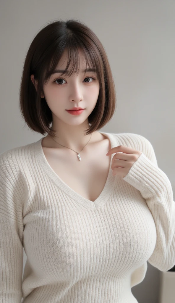 ((best quality)), ((masterpiece)), (detailed), perfect face, araffe woman in a long dark-blue shirt and blue denim skirt walking down a street, thicc,  wavy  short hair , she has a jiggly fat round belly, bbwchan, wearing tight simple clothes, skinny waist and thick hips, widest hips, her belly is fat and round, soft curvy shape, hyperrealistic full figure, wearing a cute top, wide hips, wearing 10 bracelet , wearing huge diamond necklace 