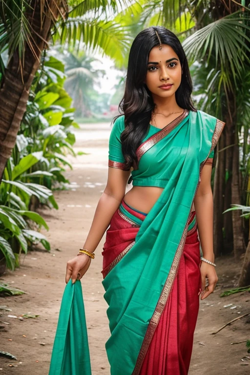 Make beautiful girl in saree