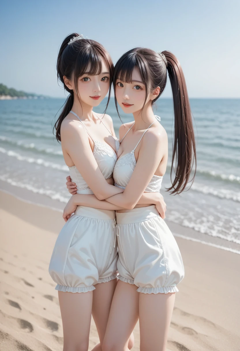 1 girl, From below, Sitting, Beautiful Uchiha Salad, 18-year-old, cup, Black thighs, skirt, short hair, Small breasts, black eye, Small hips, Capture anime screen, Sarada is 18-year-old, summer, hot, Sweating, Angry, Seaside