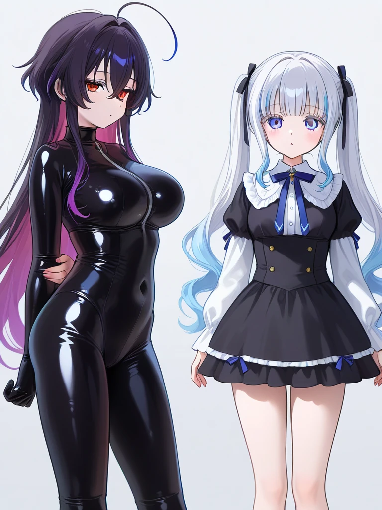 (((black delmo uniform, extremely glossy latex)))
