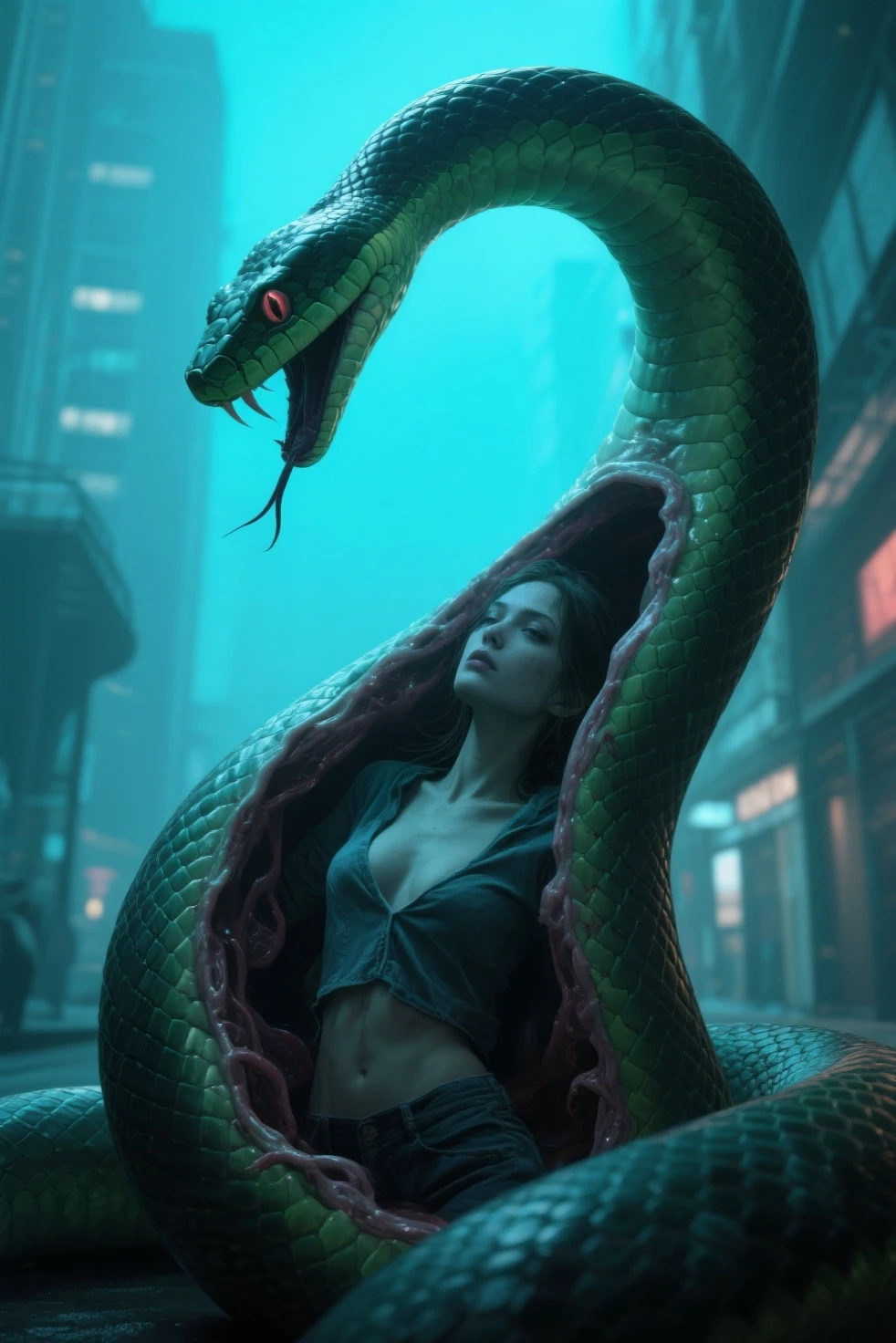realistic,photorealistic,photo-realistic:1.37,high quality,hyper detailed,highly detailed,masterpiece,cinematic,8k,best quality,8k resolution,(best quality,4k,8k,highres,masterpiece:1.2),ultra-detailed,(realistic,photorealistic,photo-realistic:1.37),extremely detailed eyes and face,longeyelashes,beautiful detailed eyes,beautiful detailed lips,Rhea Ripley,female tentacle monster,tentacle monster sex,anal sex,vaginal sex,public sex,outdoor sex,daytime,street,cinematic lighting,hyper detailed,vivid colors,3d,digital art