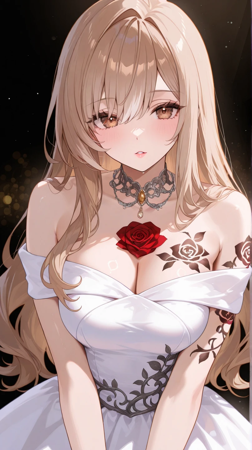 {{{{{16k}}}}}, {{{{{transforming a pure girl into her facial rank and tits rose to the SSS rank of top-notch pretty actresses, She is laid on an coffin of flowers bouquets and her body becomes more curvy, she is turned into a cutesy flower arrangements, getting her tattoos increased her waist and underbust became thinner, her breasts become even larger and deeper with cleavage, Her hair is replaced by a bang long glossy very Straight hair, A 10-years-old young girl who was supposed to have died, but was injected with more and more female hormones and Reproduce as underbust and topbust firmness lasciviousness 18-years-old nudity girl of the expression dyed in bewitching eroticism, The grown body is reproduced with sexually knowledgeable, sexy, thick, dark lips, She is fitted with a heart collar that puts people which transforms her into a cute once-in-a-millennium narcotic flower arrangement that becomes her too-cute}}}}},{{Extremely detailed}},{{{{{integrated her head pure small, All the fat from her limbs and waist will move to her swinging tits and slender limbs, Enchanting Too thick and erotic lips, Her thickened lips shimmer with luster, A cutely girl's soul-draining white eyes}}}}},{{{{{Her tattoos spread all over her body, She is tattooed with lewd flowers on her neck, arms, lower abdomen, thighs, Flower piercings are attached all over her body}}}}}