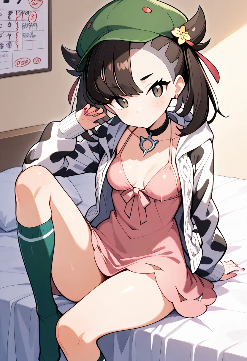 (8K、Best image quality、Highest quality、masterpiece)、Detailed face、 One girl、Black Hair、Medium、twin braids、Grey Eyes、evil smile、((lots of piercings))、Small breasts、((White shirt))、((open clothes))、((Open shirt))、((pink Plaid bra))、((pink Plaid panties))、socks、wariza、Sit flat、Shoot from above、Gym storeroom