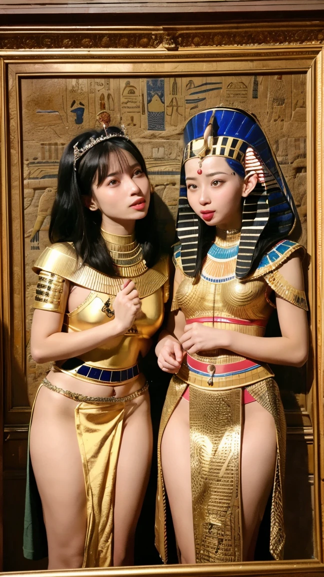 (best qualityer, high resolution, artistry: 1,2), ultra detaild, (realisitic, foto realisitic, foto realisitic: 1,37), powerful goddess Ishtar or young goddess Inanna, the mesopotamian goddess, the topless Sumerian goddess, a beautiful teenage goddess showing her small breasts and beautiful legs in an erotic queen dress with an ancient Sumerian city in the background, with sensual clothes of an ancient Middle Eastern queen, cow horns on its head, wearing a golden bow and arrow on his back, prehistoric urn next to, holding a powerful Sumerian scepter, in the background an ancient Sumerian city in a ritual environment to worship the goddess, young and beautiful face, young and slim body, golden and perfect proportions, rosto realisitic, 60 inch tall  woman, thin with slender body, extremely small breasts, tiny breasts, sporting a Mesopotamian queen&#39;s golden crown on her head, long hair flowing in the wind, wavy black hair, light grayish brown eyes, teenage body, white and pale skin, beautiful slender legs, small ass, flat ass, PICTURE REALISTIC, uma garota realisitic, black hair long, best qualityer, extremely detaild, perfect hands, perfects eyes, perfect materials, excellent tapestry, hight contrast, high saturation, Ablaze