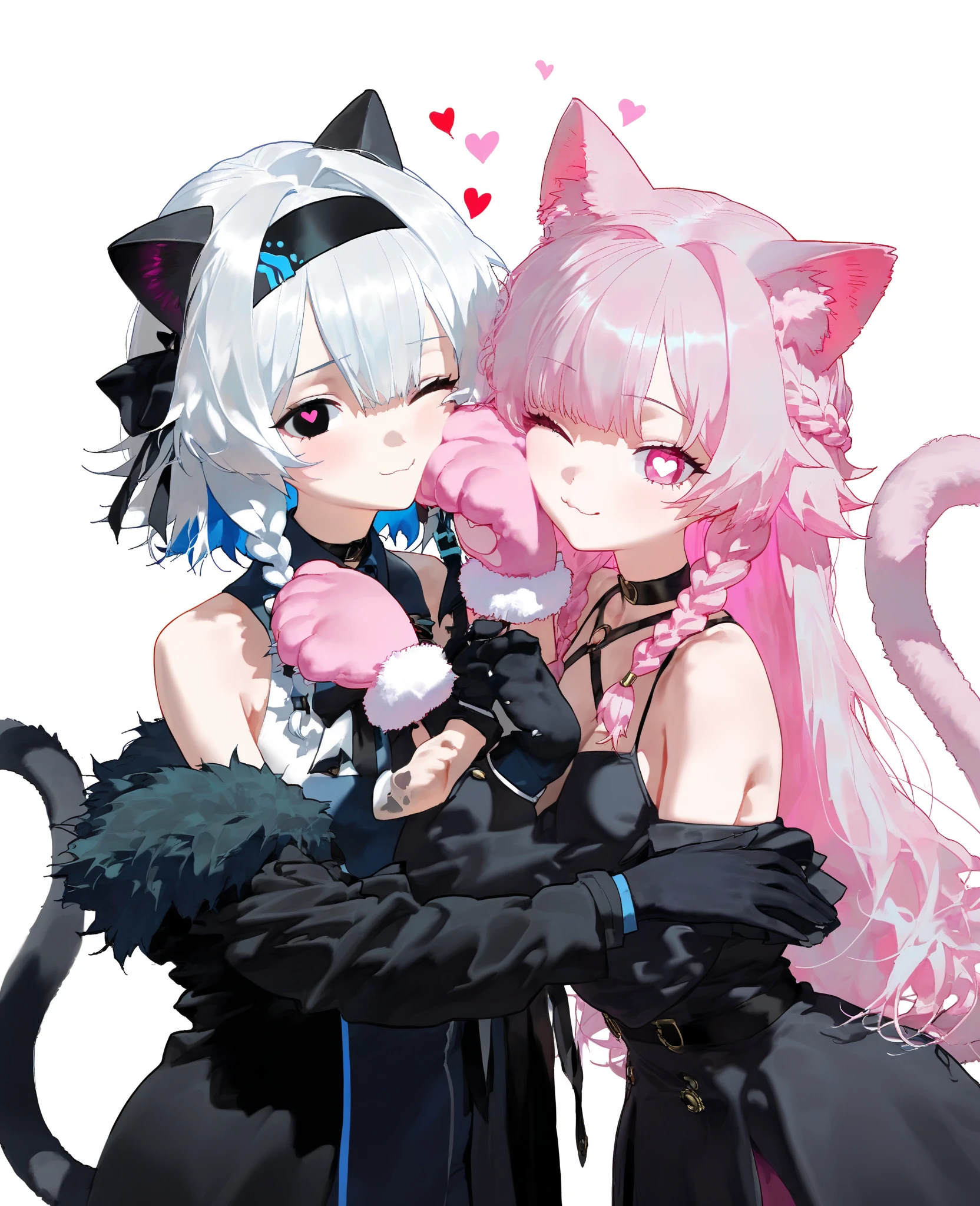 Long straight black hair　cute　anime　front　From the waist up　Tight black suit　White shirt　Drooping eyes　smile　Mole under the mouth　Bracelet　Shoulder Bare　Lace black gloves　necklace