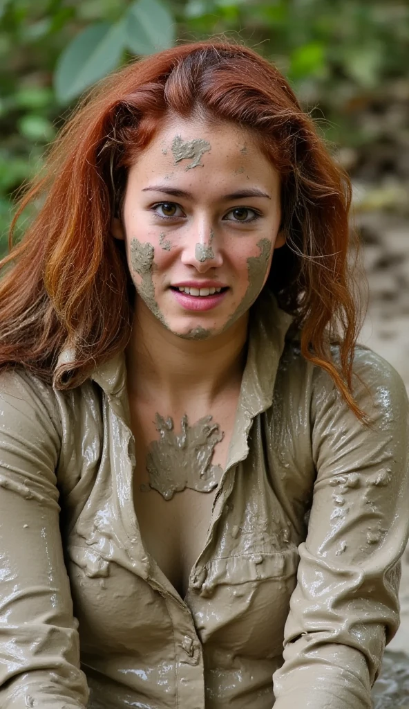 photo,1girl,beautiful,english,naked,medium length brown pixie cut hair,(wet muddy hair),<lora:QuicksandSDXL:0.8>,quicksandsdxl,stuck in quicksand,(covered in mud),excessive mud,