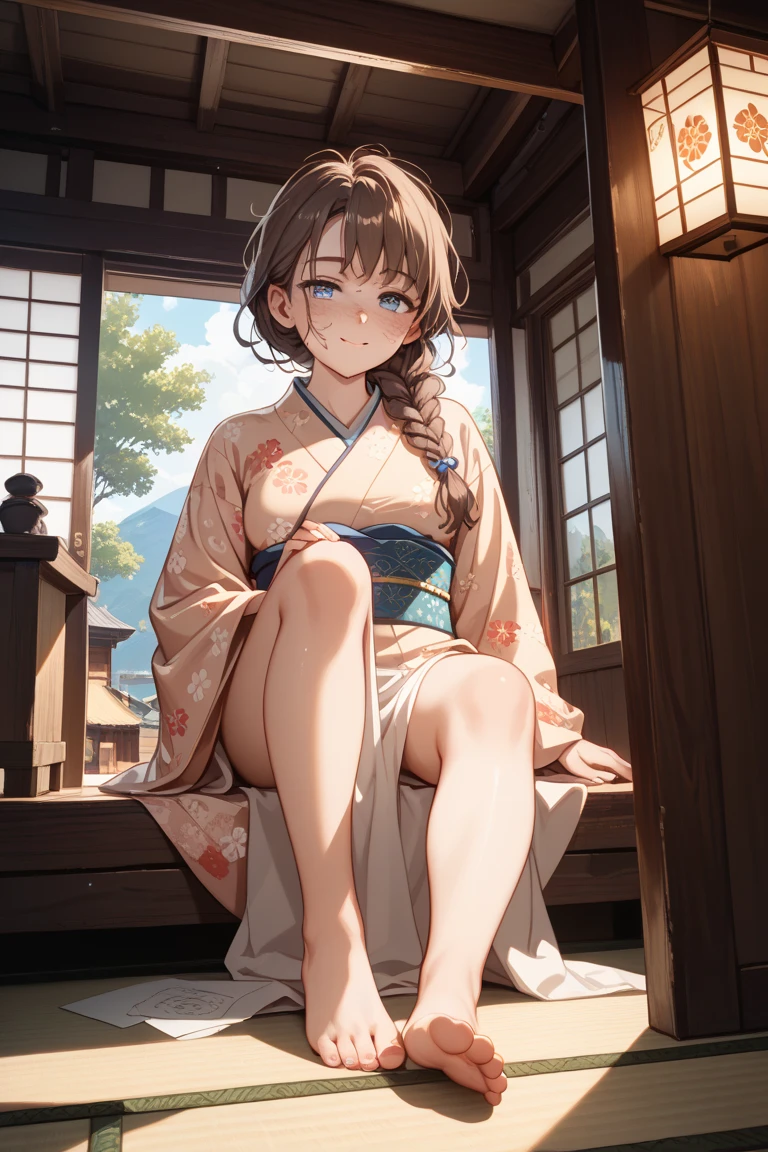 1 girl, face shame, Short hair, surreal, 4K, professional photos, 17 year old girl, HDR, detailed face, Han bok, hanbok, korean tranditional dress, 아름다운 Han bok, Jergori, masterpiece, (light), beautiful background, realistic background, realistic photo