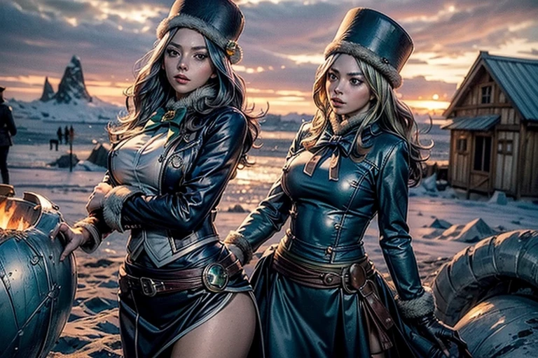 (There is only one person in the scene:1.5), Ultra-tall,The temperament of a queen,tmasterpiece,best qualityer,Hyper-detailing,Full body illustration,Fine and detailed eyes and detailed face) garments:There are animal ears,Full-fledged orcs,cruel grin,The upper body is clothed,Wrap the whole body,The lower half of the body wears animal skin shorts,Wear knee-high boots,Extra thick boots,A stocking was revealed at the cuff of the boot,Long boots made of cotton,The cuff of the boot is a layer of fluff, allure:Tall,Plump body,Wide buttock,Large,strong,There are muscles,Very high,The stands up,Go ahead,(big assa:1.3),(thick thight:1.3),One head taller than a tree