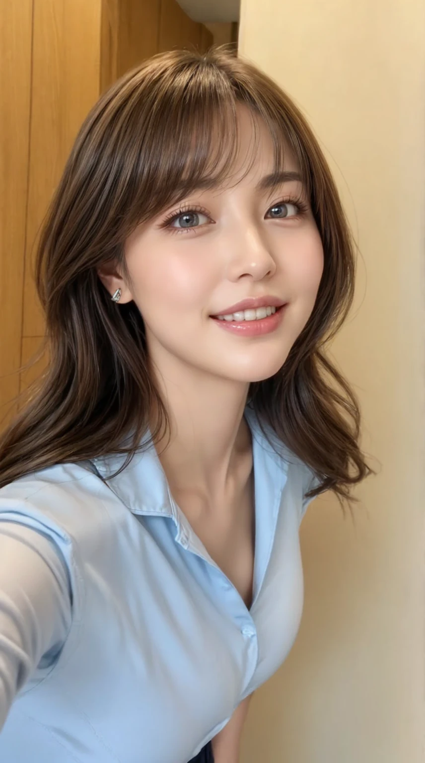 ((highest quality, 8k, masterpiece: 1.3)), 1 female, Japanese Mature,Sensual beauty: 1.3, (Hair style Brown hair Short waves, big: 1.2), Turquoise Nightwear: 1.1, Super slender face, Delicate eyes, Saggy eyes,double eyelid, A friendly smile,Dimples,Mole, Home,Plump body,very thick legs,Cowboy shot from above,