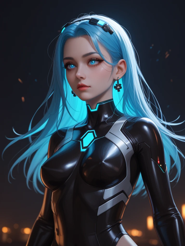 <lora:3DMM_V11:1>, goth, female, twenty years old, cute, fishnets, electric blue, dark makeup, 3dmm style, (masterpiece, best quality:1.4), 3d render