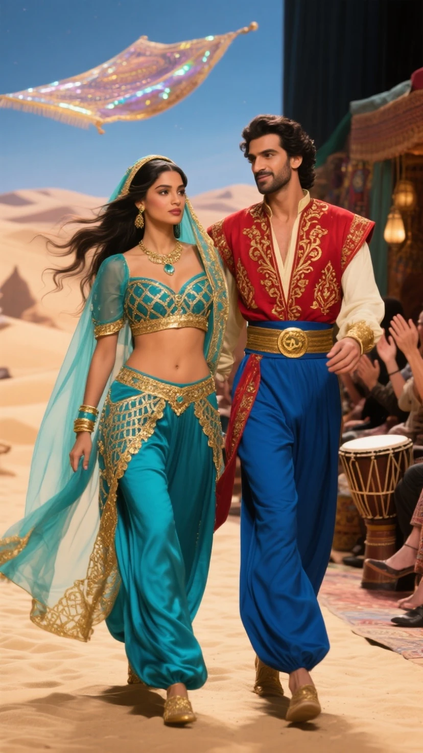 Aladdin with his jinn at the last moment of there life