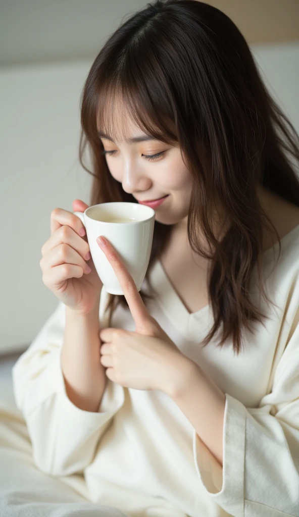 Hand, holding a glass of milk