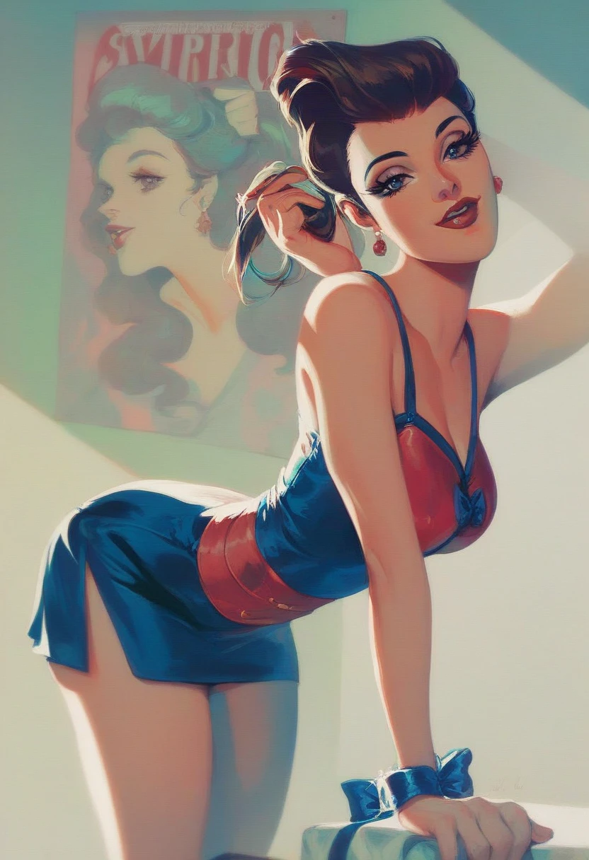 masterpiece, best quality, pin-up girl, ww2