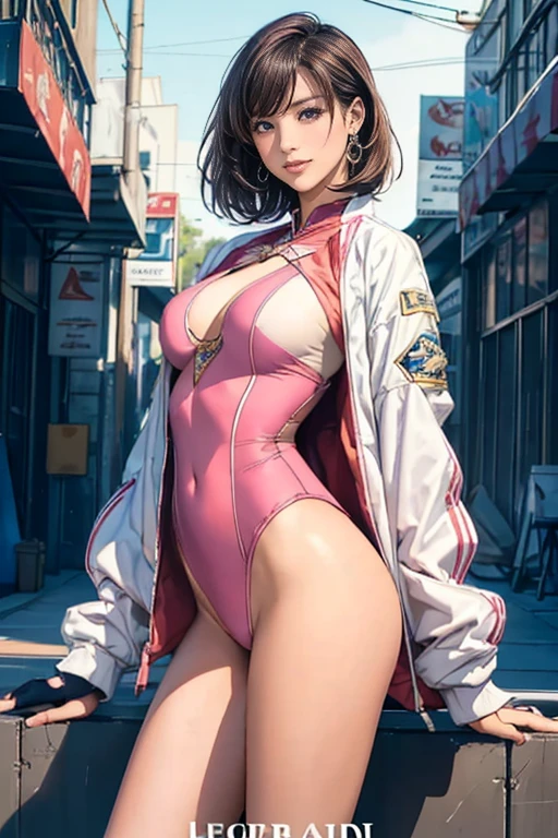 cute pit girl,(((1girl))),((pit girl with extremely cute and beautiful light brown hair)),
(large breasts:1.4),saggy breasts,(((light brown wavy hair:1.35,colored inner hair,ear breathing,large hair))),(((heterochromia:1.5,eye1 brown,eye2 yellow))),intricate eyes,beautiful detailed eyes,symmetrical eyes,big eyes:1.3,((fat)),(((olive skin,lustrous skin:1.5,bright skin: 1.5,skin tanned,shiny skin,very shiny skin,shiny body,plastic glitter skin,exaggerated shiny skin,illuminated skin,wet legs))),(spider lower abdomen,narrow waist,wide hip,athletic body,inflated legs,delicate detailed fingers,detailed body,detailed arms,human hands,(detailed face)),
cute,slutty,seductive,erotic,((nsfw)),
(((pit girl uniform)))(magenta pit girl suit unbuttoned),((magenta clothes)),(((huge cleavage))),cleavage cutout,((wet clothes,intricate outfit,intricate clothes)),
(dynamic pose:1.0),solo focus,embarrassed,(centered,scale to fit dimensions,Rule of thirds),
cyberpunk city by the ocean at night, with bright neon signs and dark stormy clouds and puddles, scenery:1.25,
highres, sharp focus, (ultra detailed, extremely detailed), (photorealistic artwork:1.37),(extremely detailed CG unity 8k wallpaper),((synthwave background theme)),(((vibrant colors))),(intricate background),(masterpiece),(best quality),
