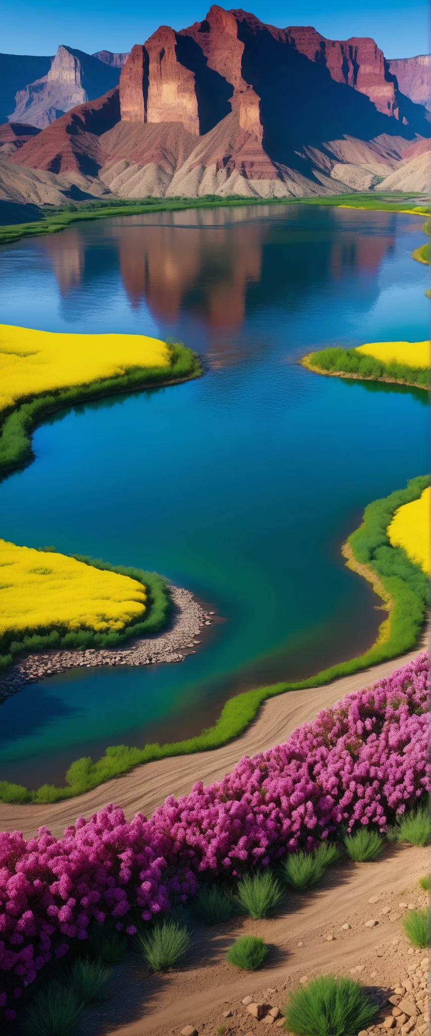 high image quality image では、 high image quality image 、(Extremely Impressive VecG Unity 8k wallpaper)、images of the Colorado river in flower season、Majestic Scenery 、Birds fly、Award Winning Photos、 in different colors、Inclusive 、high image quality、colorful flowers bloom profusely、Fish fly、Precise flower fields、Put the 、fascinating and harsh situations that have become a hot topic{x}、 Deep Valley 。