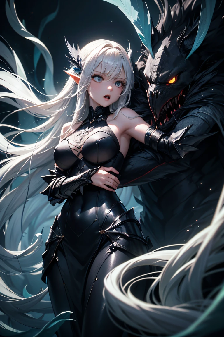 In a moonlit garden, a mystical scene unfolds, capturing the essence of the night and light. The focal point of the image is a breathtaking display of power and beauty - a majestic depiction of the Night Fury dragon and the Light Fury dragon from "How to Train Your Dragon." Their detailed scales shimmer in the moonlight, and their eyes radiate intensity: both the Night Fury's vibrant green eyes and the Light Fury's striking blue eyes are entrancing. The dragons' mouths reveal sharp, intricately designed teeth, a testament to their ferocity.
The dragons stand tall, their bodies slender and sleek, as if in a dance of harmony and grace. The Night Fury, with its dark charcoal body, is contrasted by the ethereal glow of the Light Fury, her pearlescent white scales shimmering softly under the moon's gentle caress. The garden around them is lush and vibrant, filled with blooming flowers in various colors, adding a touch of surreal beauty to the scene.
The image quality is of the utmost importance, showcasing every minute detail with clarity and depth. The prompt begins with "(best quality, 4k, 8k, highres, masterpiece:1.2), ultra-detailed, (realistic, photorealistic, photo-realistic:1.37)" to emphasize the desire for a visually stunning masterpiece. The use of HDR technology enhances the richness of colors, while studio lighting provides a perfect balance between light and shadow.
The artistic style of the image is inspired by concept art, combining the fantastical elements of dragons with a touch of realism. The colors are saturated yet natural, creating a visually captivating experience. The overall color tone is dominated by the contrast between the vivid green of the Night Fury and the soft blue of the Light Fury, further accentuating their unique qualities.
As we gaze upon this scene, we are captivated by the interplay of light and shadow. The moon, positioned perfectly in the sky, casts a soft glow that illuminates the dragons' bodies, highlighting the intricate