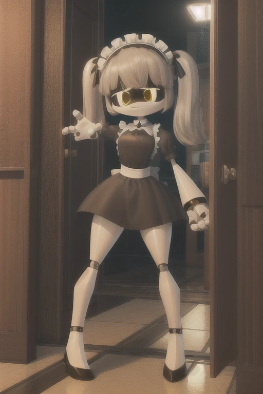 3d, cg, 1girl, solo, worker drone, blue eyes, glowing eyes, wide eyes, hollow eyes, (robot, doll joints, robot parts), yellow hair, very short hime cut, blunt bangs, <lora:Murder-DronesV2r:0.8>, cowboy shot, (wide hips, thick thighs, bottomheavy:1.3), bottomless, no panties, groin, red baseball cap, red lace bustier, black lace-trimmed thighhighs, :o, closed mouth, blush stickers, walking, <lora:hyperfusion_550k_128dim-LoCon_extracted-v7:0.8>, <lora:m99_bellybuttonremover_1:0.8>, <lora:m99_featureless_crotch_1:0.8>, <lora:add_detail:-0.25>, <lora:noline:-0.5>, <lora:pokemon_v3_offset:0.6>