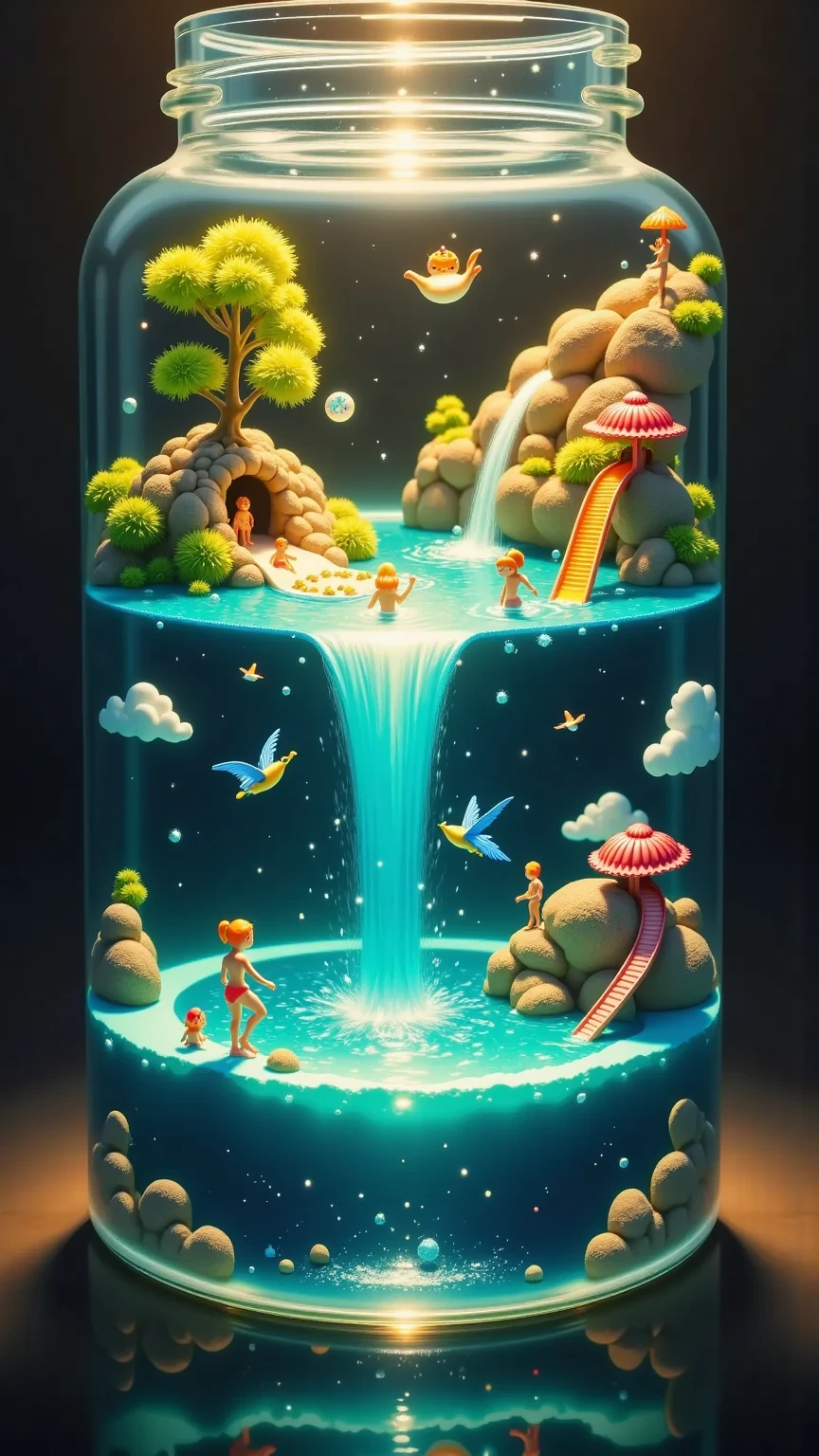 (Water park:1.5),Another world in a glass,a miniature world in a glass
