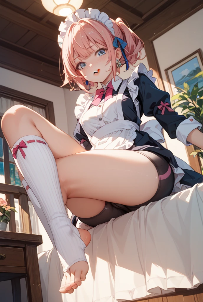 score_9,score_8_up,score_7_up,masterpiece, top quality, best quality, official art, beautiful and aesthetic, animation, , 1girl with cat ear, perfect figure, pink hair, complicated details, bedroom, summer afternoon, sitting on the ground, refusing strange requests, (sailor suit, black pantyhose:1.5), dizzy cat lady, naughty proposal ,