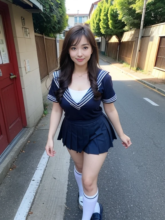((escalator))、lewd smile、(realistic、Photoreal:1.37)、(masterpiece)、(highest quality:1.4)、(超A high resolution:1.2)、(Raw photo:1.2)、(sharp focus:1.3)、(stand:1.2)、elegant、(Full body Esbian:1.2)、(A girl in an elaborate sailor suit and pleated skirt:1.3)、cute japanese girl、(smile:1.3)、 brown haired、ponytail、 short pleated skirt、
(big breasts:1.2), escalatorの下から撮影、beautiful and delicate eyes、 see the beholder、escalatorの最下段から見上げるアングルで撮影、Secretly photographing underwear under a skirt、white panties:1.8、Naughty sight:1.6