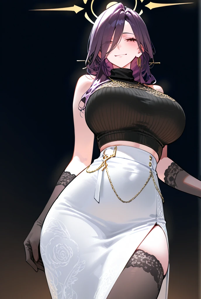Long Purple hair,huge_breasts, china_dress, masterpiece, best quality, detailed face, detailed eyes, highres,