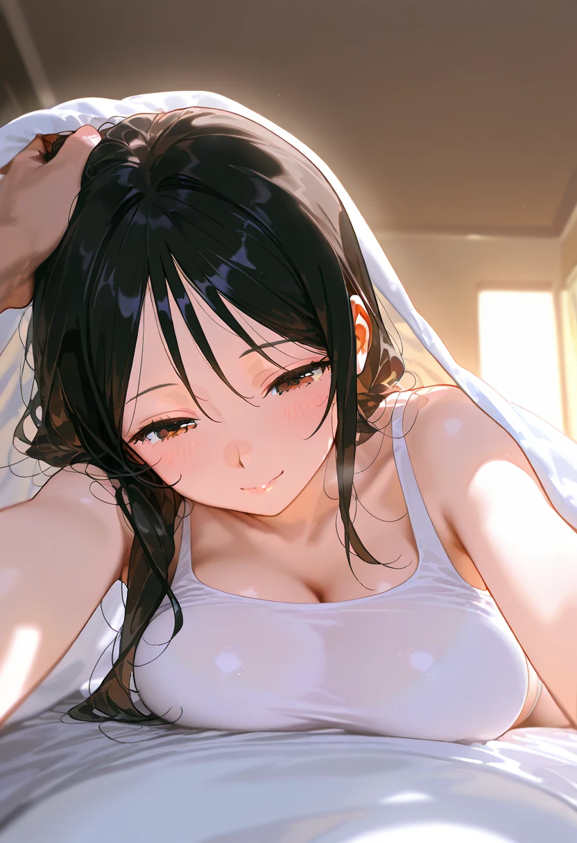 nsfw,massage table,1man with white casey jacket,1female with paper bikini,(smart therapist and female having sex from behinm on massage table),mature modest female lying on stomach,adult curvy body,esthetic beauty spa,(wet oily skin:1.1),sweaty,trembling,female crying and exhausted,(black hair),tied hair,pussy squirt,