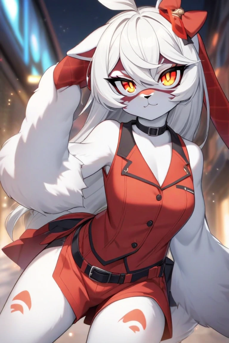 Highest quality, Highest quality, High quality illustrations, masterpiece, Ultra-high resolution, Detailed Background, club, Disco, Absurd, Perfect Anatomy, Performance, Good lighting, Shadows in the movie(kemono, Furry Personification), Rubber suit, Rubber Suit, latex, Earrings, Bunny Suit, Fishnet tights, male, White Skin, null bulge