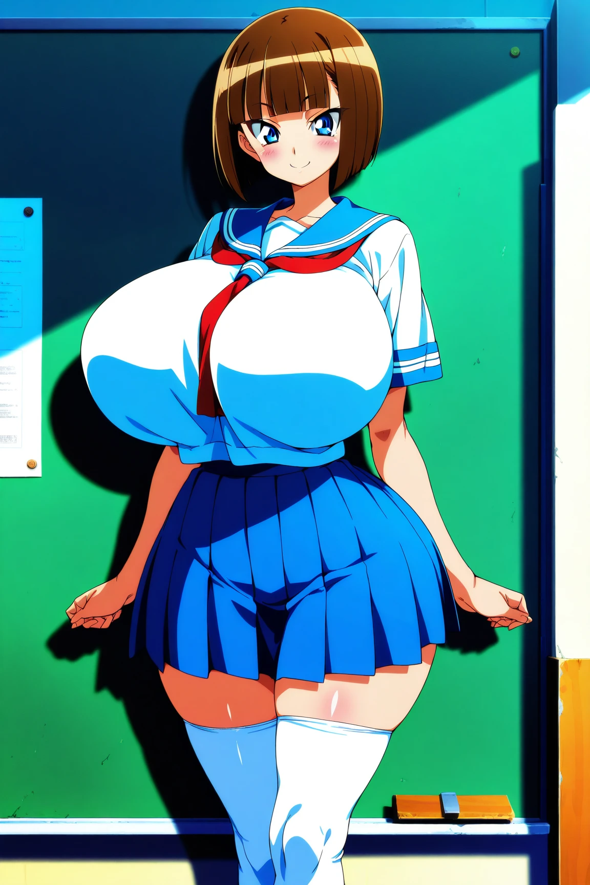 masterpiece, best quality, high resolution,high-detail,1girl, solo,outdoor, morisawa, plump,Overflowing super big breasts,Whip thigh,Ultra mini skirt,Pussy, crowd,