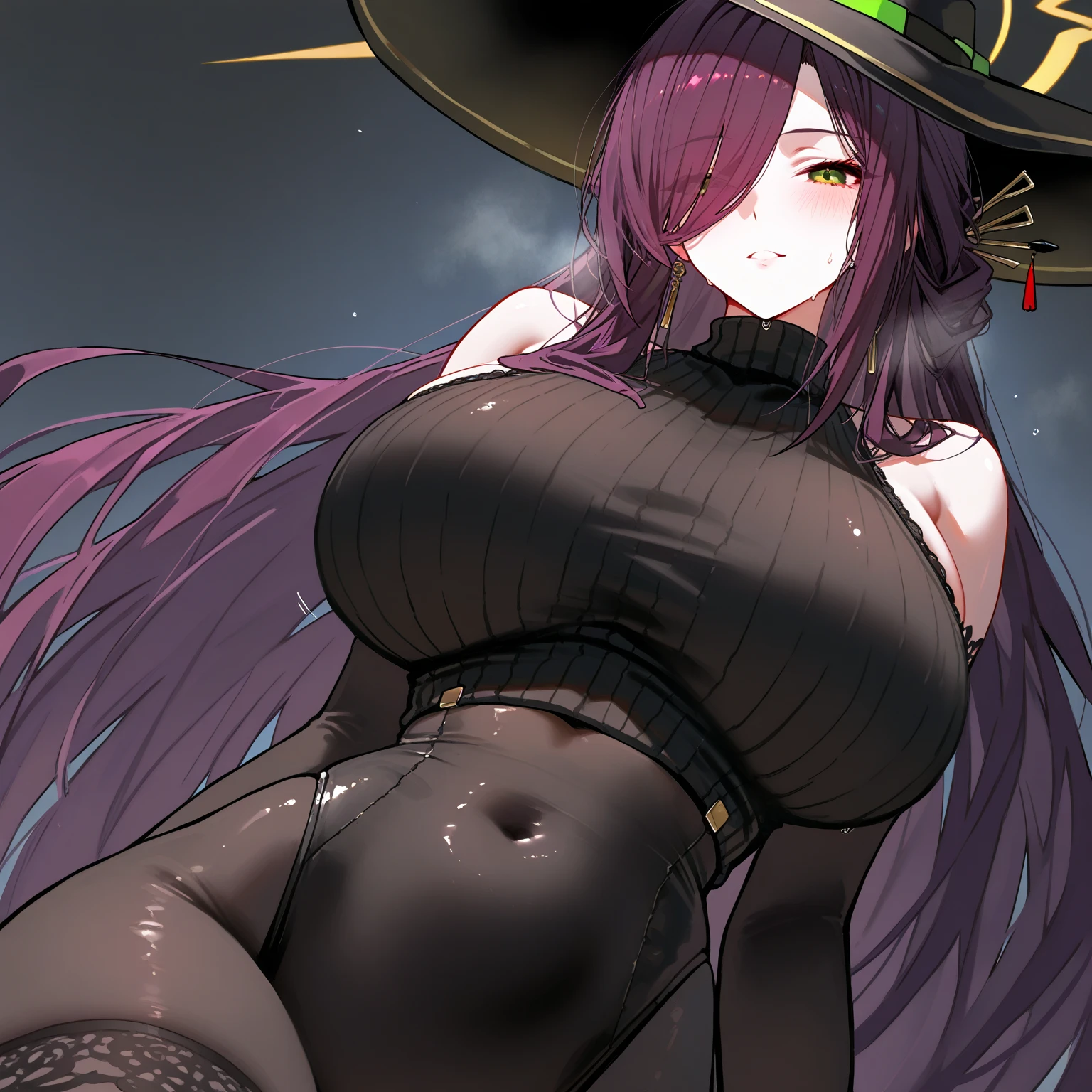 (masterpiece),((Highest quality)),(Ultra HD),(Intricate details)、8K、(Full Body)。title:(Sexy bimbo girl)。 Girl details:One woman、(Character - Tatsumaki)、(Highly detailed face)、Green Hair、(((huge breasts:1.4)))、(bimbo Body)、(Realistic skin texture:1.4)、Shiny skin、Beautiful feet。 Costume details:(Tatsumaki cosplay)。
Location Details:(Night sky background)。