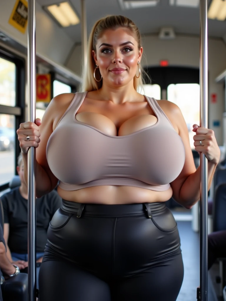photorealistic, best quality, (hyper detailed: 1.4), (((riding a bike:1.2))), long distance shot, ((plus size body:1.5)), blue eyes, blonde hair, Detailed eyes, ((wearing pink dress:1.5)). beautiful young woman, (Highly detailed face:1.4), smile, exuding a natural glow, soft lightning, day time, road view, jaw-dropping beauty, sexy, seductive, vivid colors