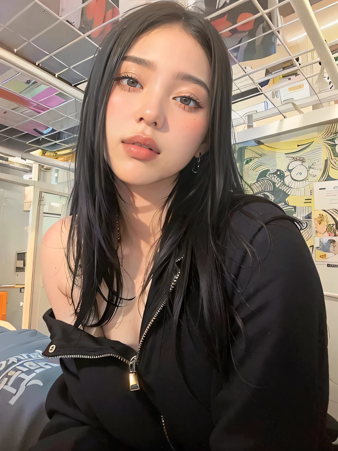A girl with a perfect figure, very beautiful face and eyes,long hair, , Huge breasts,Huge breasts,The bust is really big ,whole body, Sitting on a chair on the train、staring at the audience、voyeur