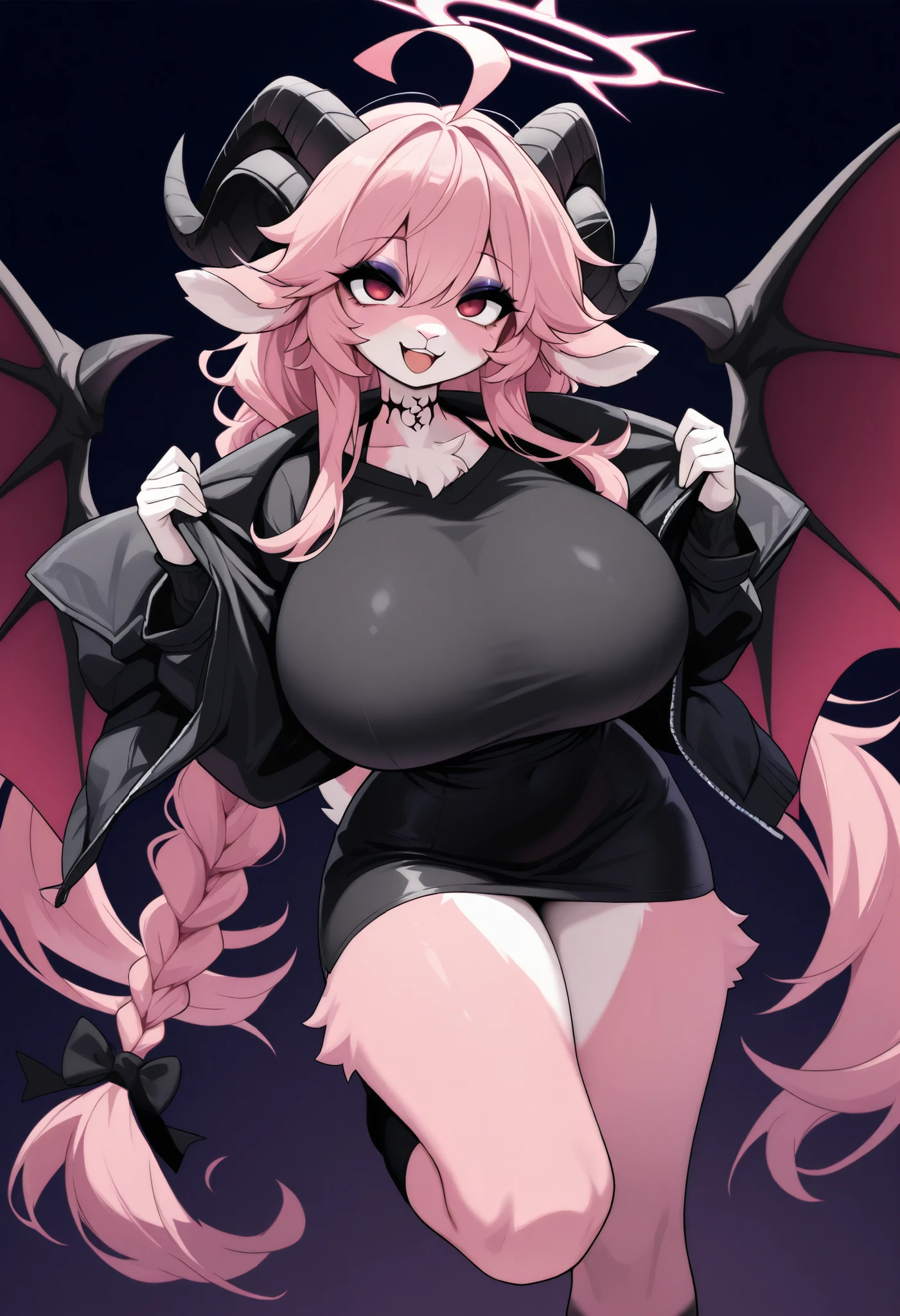 highest quality, white background, 1 girl, pink eyes, sexy face, Standing picture, The whole body is facing left, standing upright, (BREAK Light pink long hair), ((())), Black horns grow from the head, (BREAK Black Bikini), Devil wings grow from the back, ears are pointed, (((((My breasts are too big))))), ((fondling one's own breasts)), Ahegao, ((((big breasts)))), (((BREAK There is no highlight in the eyes.))), (((Plump)))