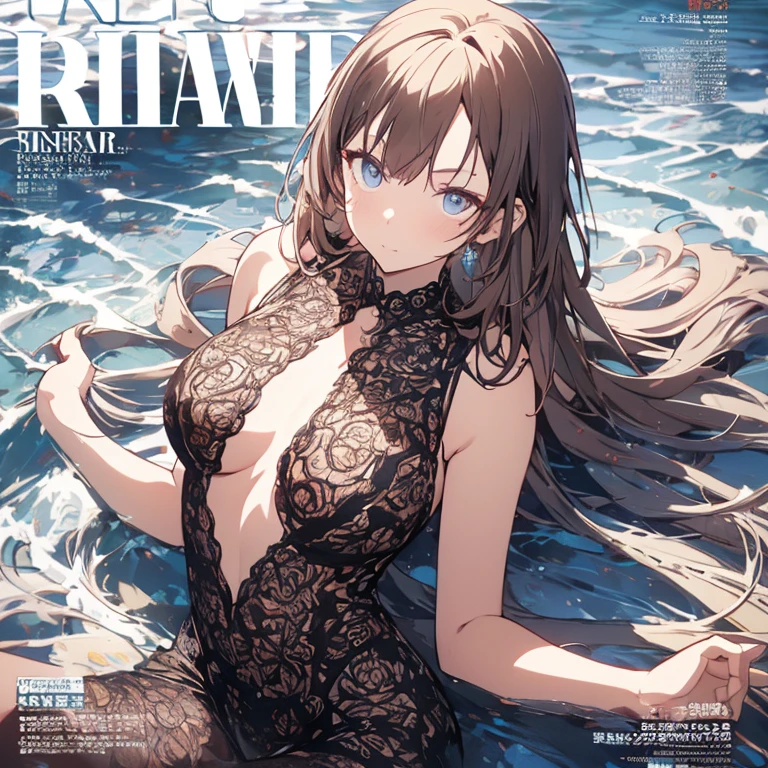 sakurajima mai,Comic cover style,Comic title,highest quality,Ocean park,having fun,Slim and healthy body,Sexy swimming costume,Fleshy thighs are cool,stocklings,Rabbit ears