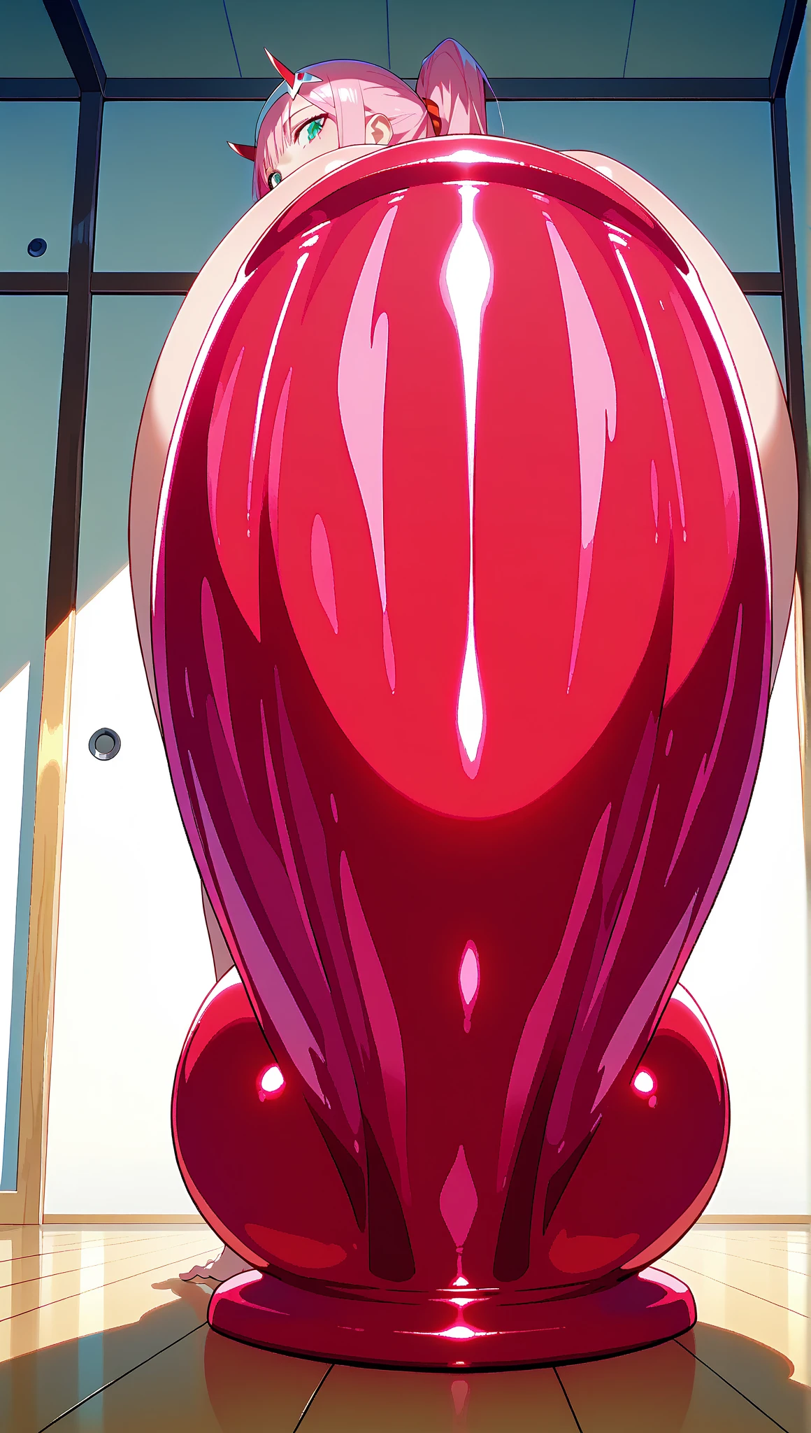cute gyaru, ((anal machine sex)), nsfw, sweat, pain endure, tear eyes, on all fours, spread legs, at torture room,