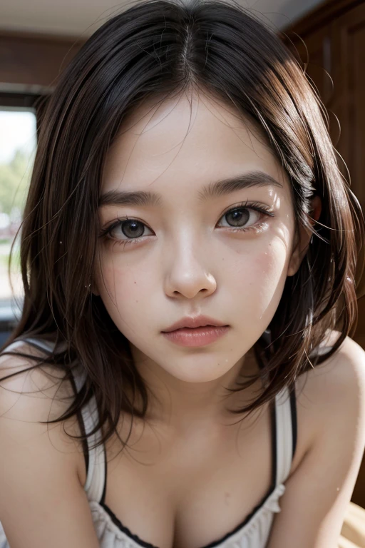A photo of kikigram_97, close up, (intricate details:0.8), (human development report, Super detailed:1.2), outdoor, t-shirt,