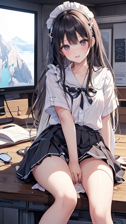 How to sit a girl、Split、Spread your legs,Large Breasts、Long black hair
