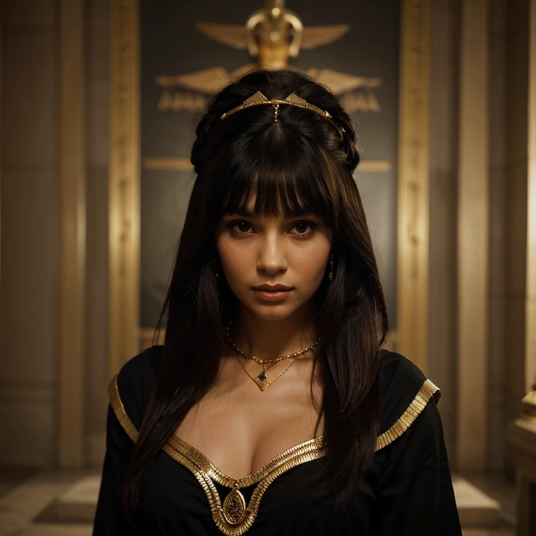 Cleopatra very angry, brava, roupa de noiva, vestido de casamento, zangada, chateada, Hatred. com o marido do lado
