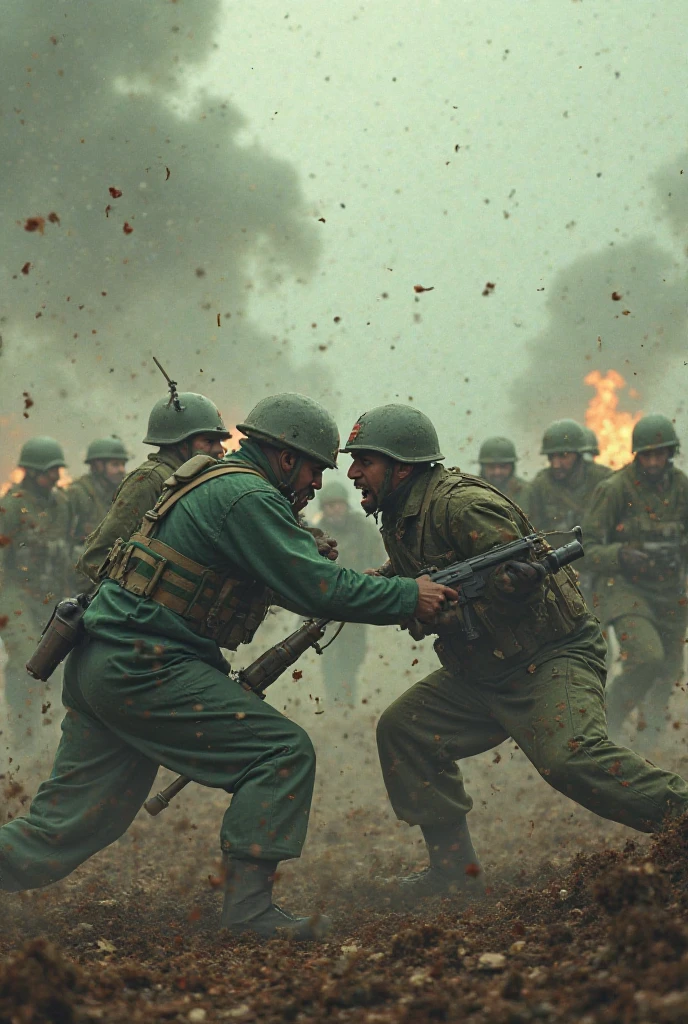 ww1ger,Soldiers Fighting,German soldiers fighting,cigarette,Gunfight,Dark fantasy,Realistic,cruel